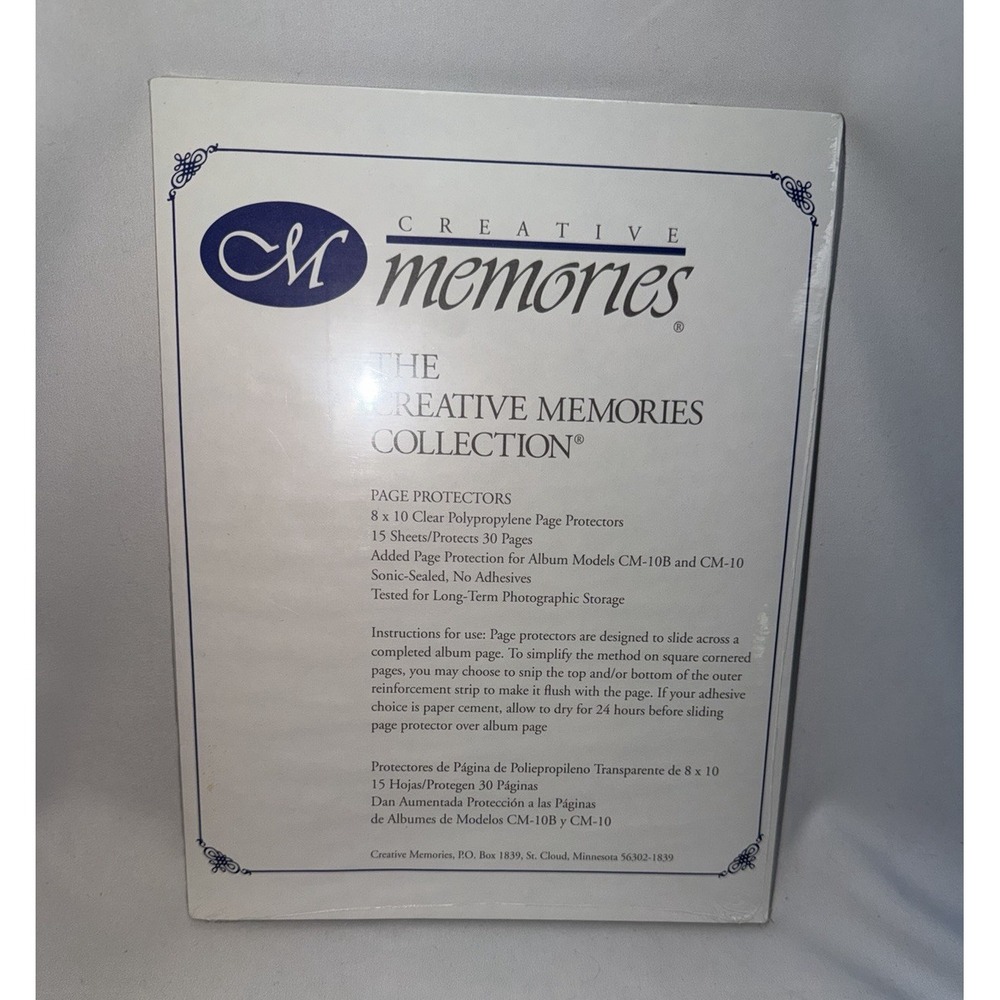 New Creative Memories 8x10 Single Side Ruled Scrapbook pages 5 sheets 10 pages